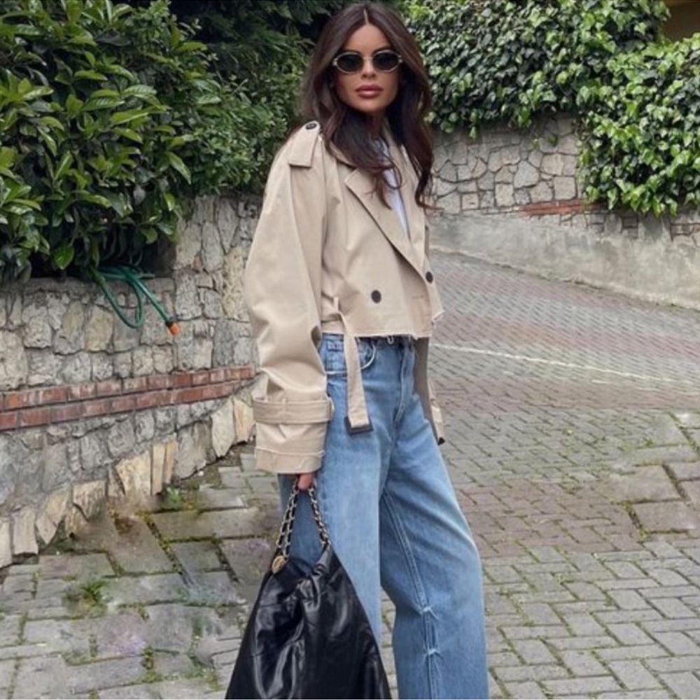 Zara cropped trench coat